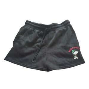 Aeropostale Camp Snoopy Beagle Scouts Fleece Shorts Aero Peanuts SZ M